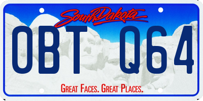 SD license plate 0BTQ64
