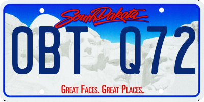 SD license plate 0BTQ72