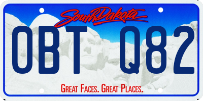 SD license plate 0BTQ82
