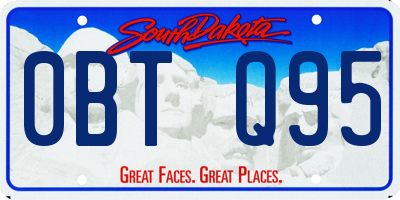 SD license plate 0BTQ95