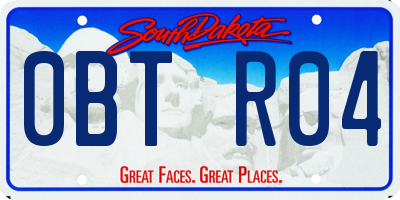 SD license plate 0BTR04