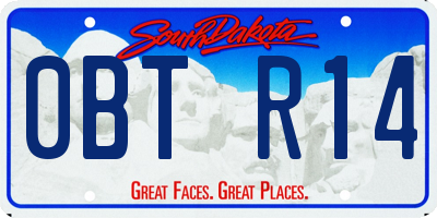 SD license plate 0BTR14