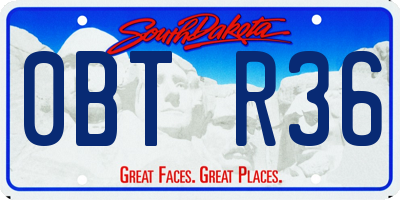 SD license plate 0BTR36