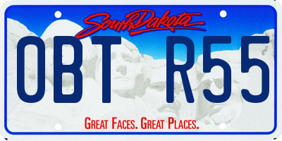 SD license plate 0BTR55