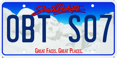 SD license plate 0BTS07