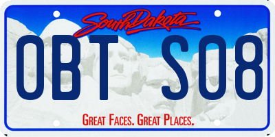 SD license plate 0BTS08