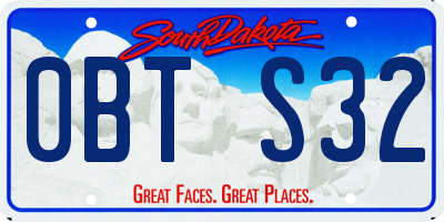 SD license plate 0BTS32