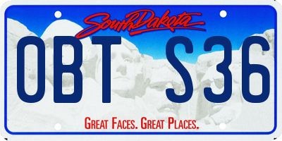 SD license plate 0BTS36