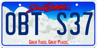 SD license plate 0BTS37