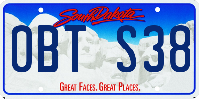 SD license plate 0BTS38
