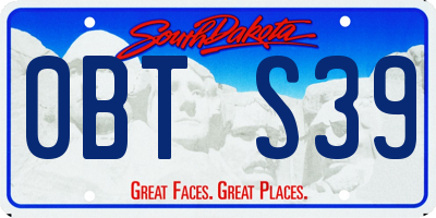 SD license plate 0BTS39