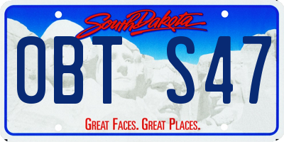SD license plate 0BTS47