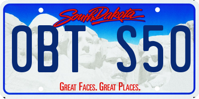 SD license plate 0BTS50