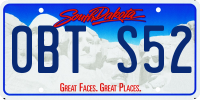 SD license plate 0BTS52