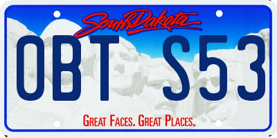 SD license plate 0BTS53