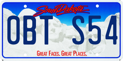 SD license plate 0BTS54