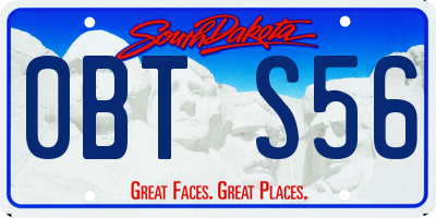 SD license plate 0BTS56