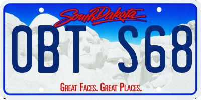 SD license plate 0BTS68