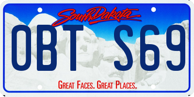 SD license plate 0BTS69