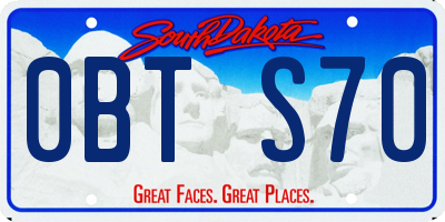 SD license plate 0BTS70