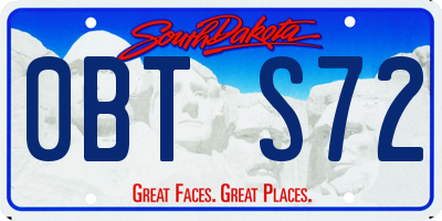 SD license plate 0BTS72