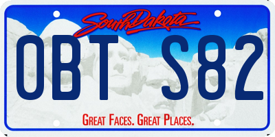SD license plate 0BTS82