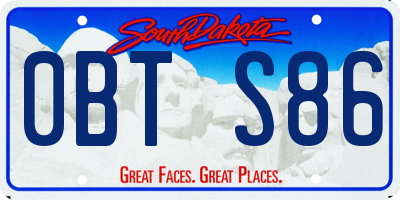 SD license plate 0BTS86