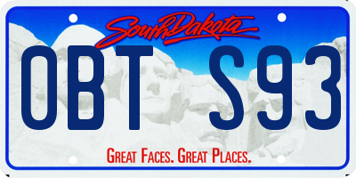 SD license plate 0BTS93