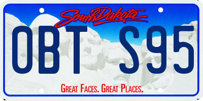 SD license plate 0BTS95