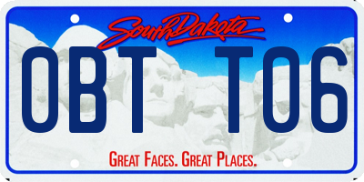 SD license plate 0BTT06