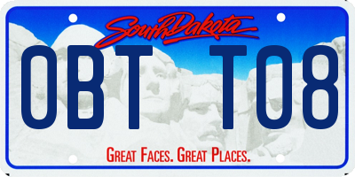 SD license plate 0BTT08
