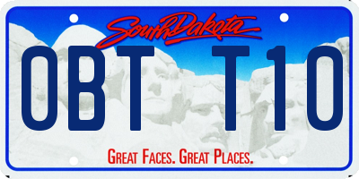 SD license plate 0BTT10