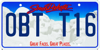 SD license plate 0BTT16