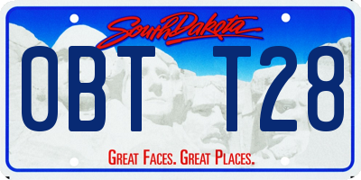 SD license plate 0BTT28