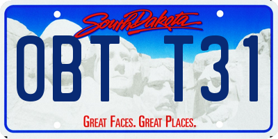 SD license plate 0BTT31