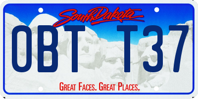SD license plate 0BTT37