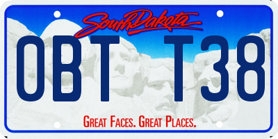 SD license plate 0BTT38