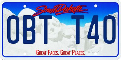 SD license plate 0BTT40