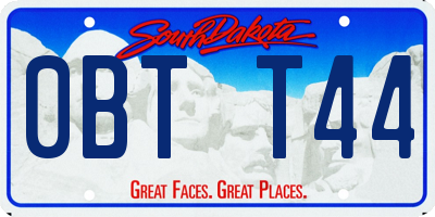 SD license plate 0BTT44