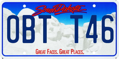SD license plate 0BTT46