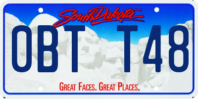 SD license plate 0BTT48