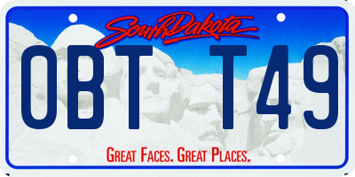 SD license plate 0BTT49