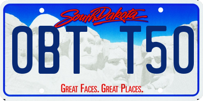 SD license plate 0BTT50