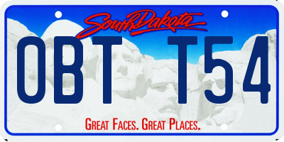 SD license plate 0BTT54