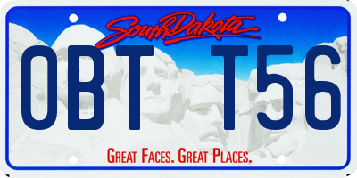 SD license plate 0BTT56