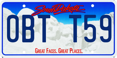 SD license plate 0BTT59