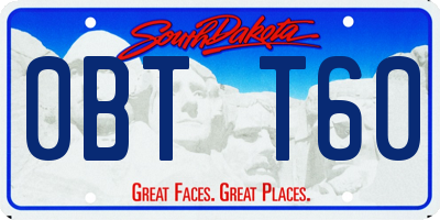 SD license plate 0BTT60