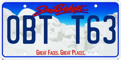 SD license plate 0BTT63