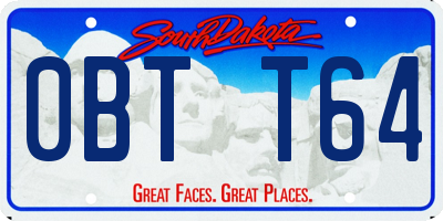 SD license plate 0BTT64