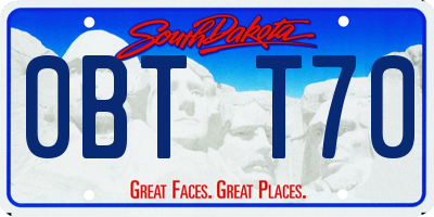 SD license plate 0BTT70